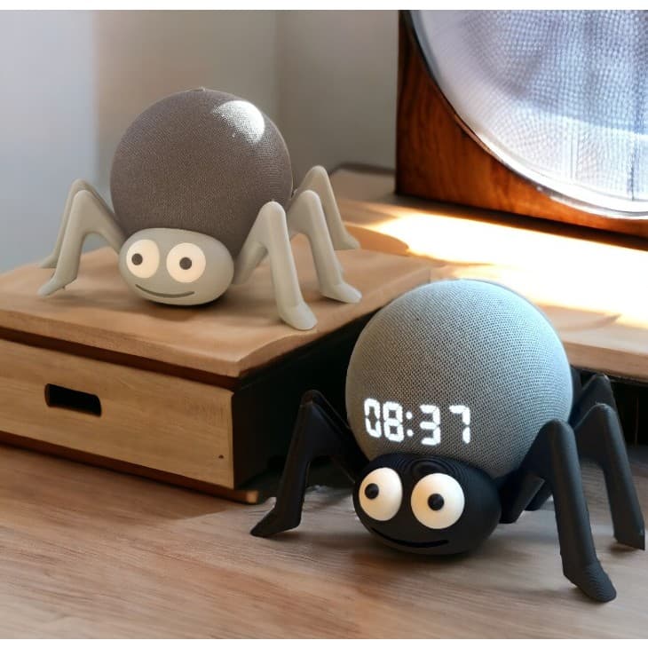 Suporte Alexa Echo Dot 4 ou Echo Dot 5. Tema Aranha decoração criativa, escultura, Presente miniatura