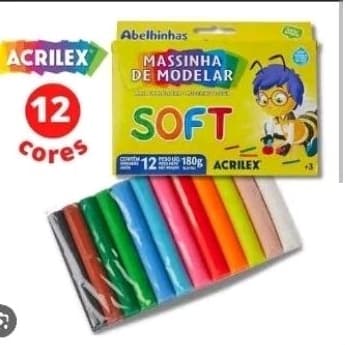 Massa de Modelar Soft Acrilex Escolar Massinha