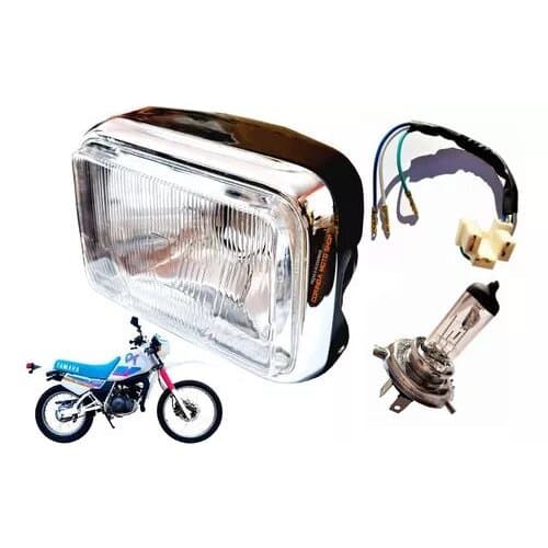 Farol Yamaha Dt 180 Biodo H4 Aro Cromado Completo C/ Lâmpada e Soquete