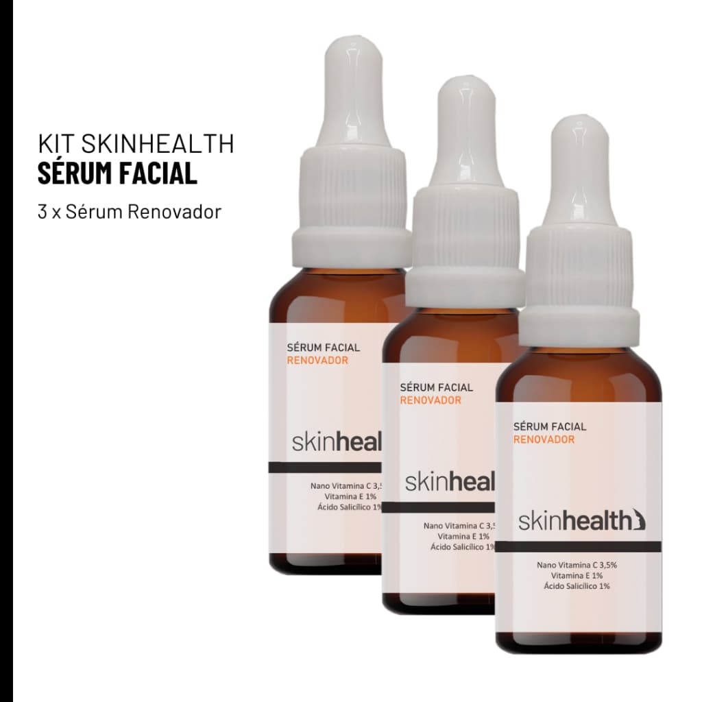 Kit 3 Sérum Renovador - Vitaminas C Lipossomado Serum Facial Skinhealth