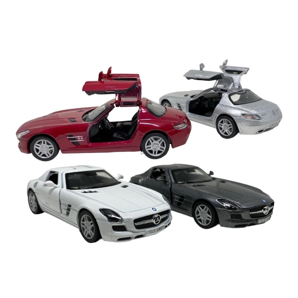 Carrinho Miniatura Mercedes Benz SLS AMG Kinsmart Escala 1:36 Original