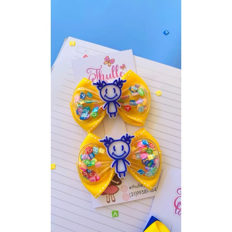 Parzinho Escolar/volta as aulas/laços escolares/uniforme/kit de laços