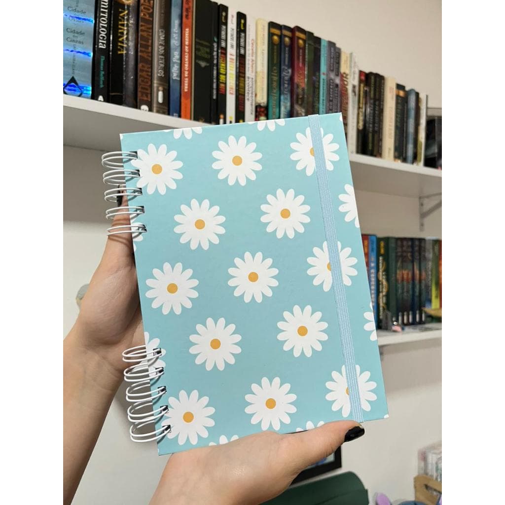 Caderno Margaridas Azul