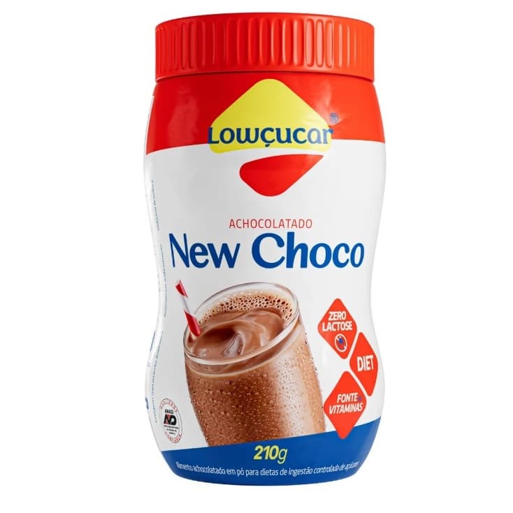Achocolatado Zero Açúcar, Zero Lactose New Choco Lowçucar 210g