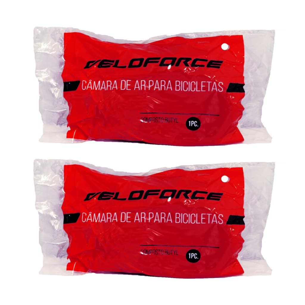 Par Camara De Ar Bicicleta Aro 26 X 1.75/2.125 Veloforce Bico Grosso 33mm