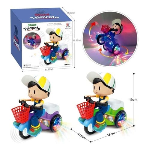 Brinquedo Infantil Garoto Motociclista Com Música E Luzes