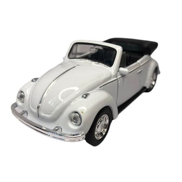 Carrinho Miniatura Volkswagen Fusca Beetle Conversível Kinsmart ORIGINAL Escala 1/34