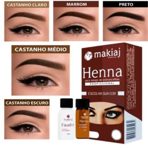 Makiaj Henna Para Design Sobrancelhas  Alto Rendimento E Fixação Rena