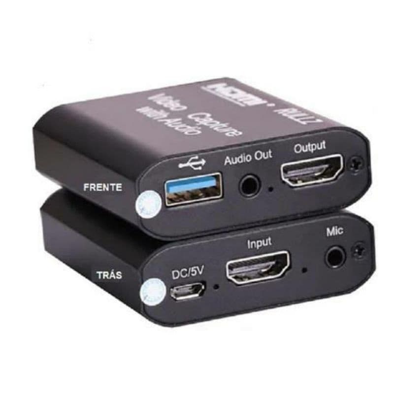 Placa De Captura hdmi usb 3.0 com fone e microfone 4k