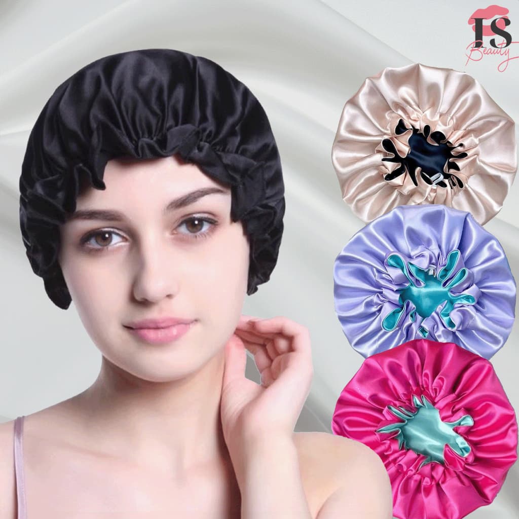 Touca de Cetim C/ Regulador Anti Frizz DUPLA FACE Ajustável