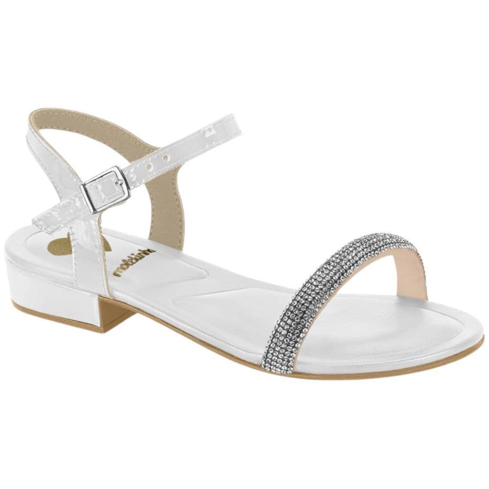Sandália Molekinha Juvenil De Strass Branco - 2318.343