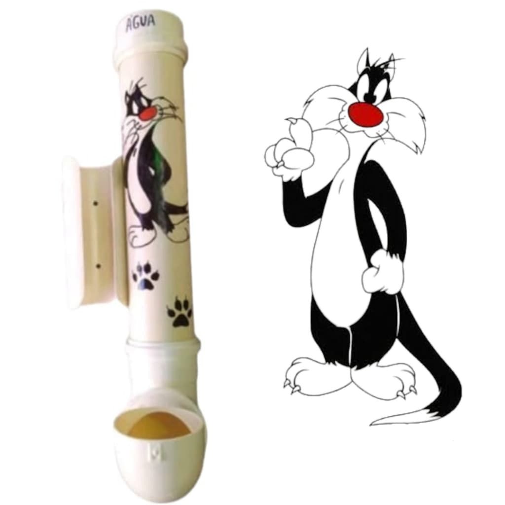 Comedouro  Bebedouro  Pet PVC Para Gatos
