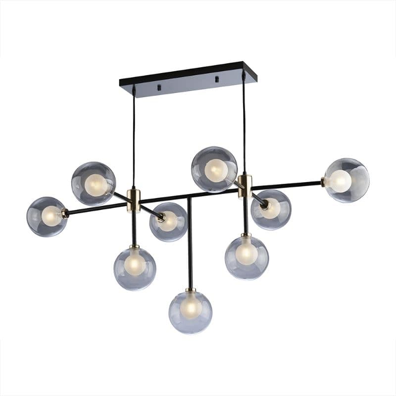 Pendente metal com globo de vidro
