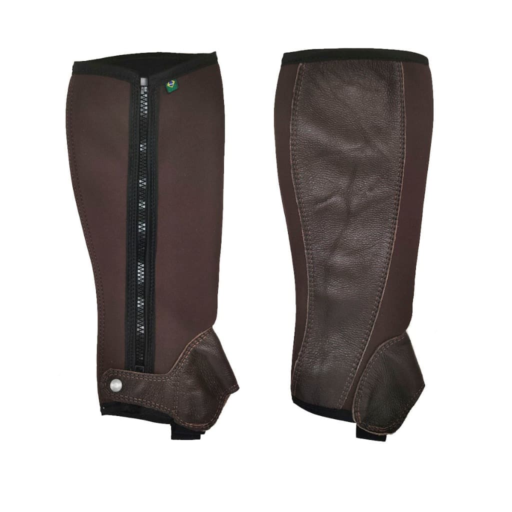 Perneira de Couro neoprene para proteção de Couro Legítimo