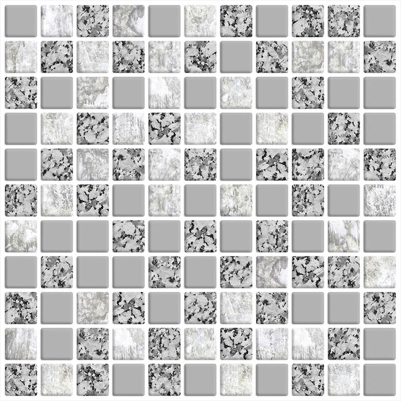 10 Adesivos Decorativos ( 2,50m x 50cm adesivo) para Cozinha Banheiro Lavanderia - Pastilha Soft Cinza