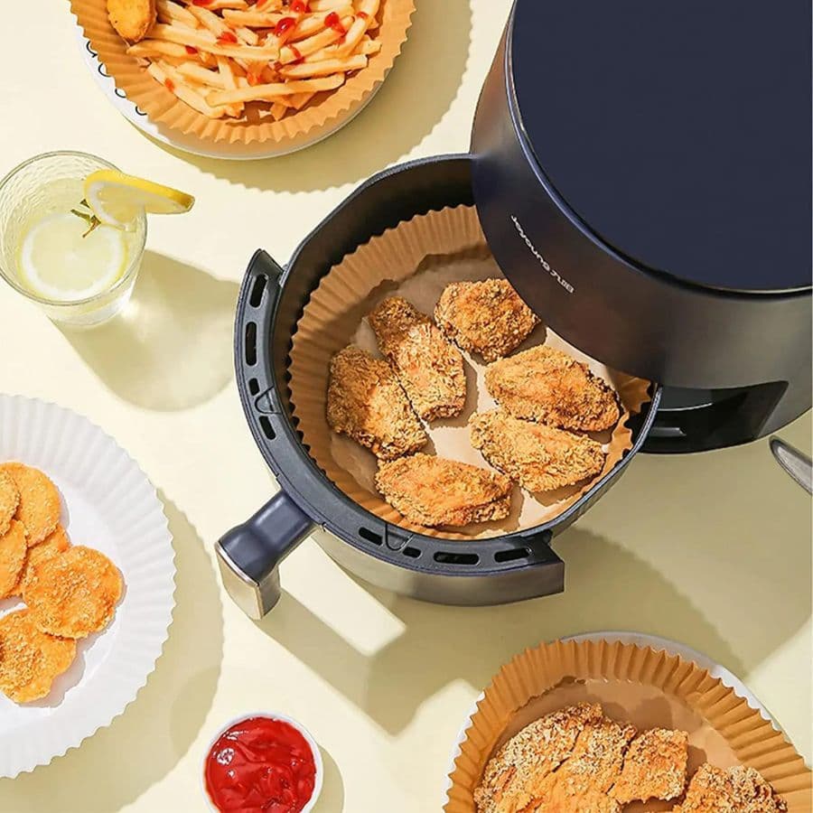 50pçs refil air fryer De Papel Descartável Air Fryer Antiaderente Para Cozimento c/ ENVIO IMEDIATO