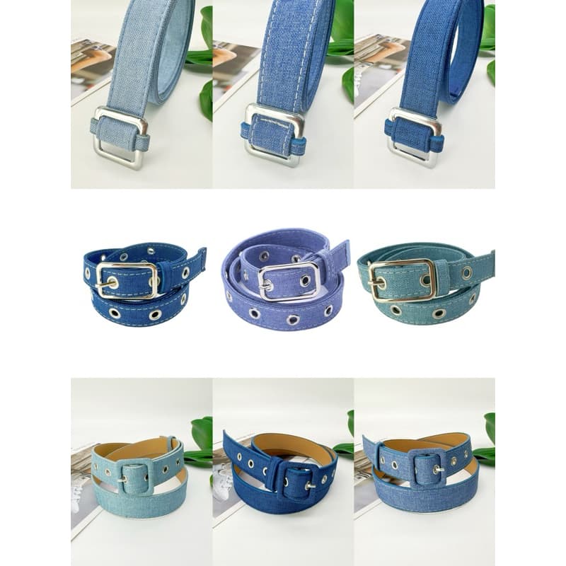 cinto de jeans fivela quadrada moda
