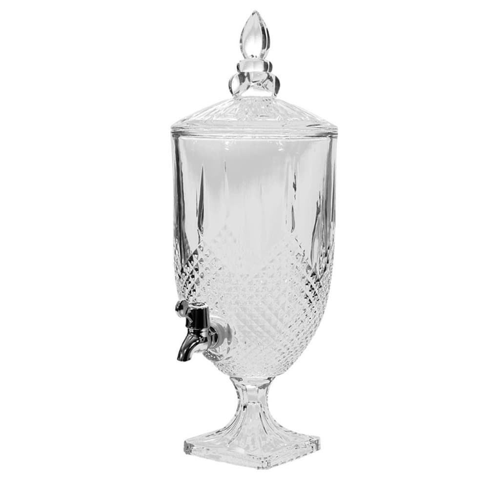 Suqueira Royal 5 Litros Vidro Transparente Com Tampa 55x13cm - 123útil