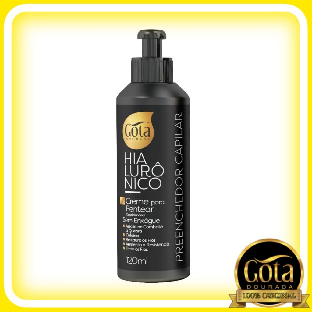 Gota Dourada Hialurônico Creme Pentear Hidratante Sem Enxágue 120ml
