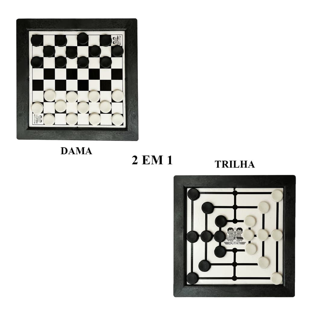 Jogo Dama E Trilha 2em1 24x24cm Brinquedo Presente Infantil Promoção