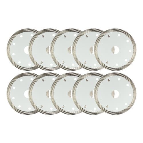 Kit 10x Disco Corte Diamantado Porcelanato Extra Fino 110mm Kit Discos Ultra Finos Para Porcelanataria