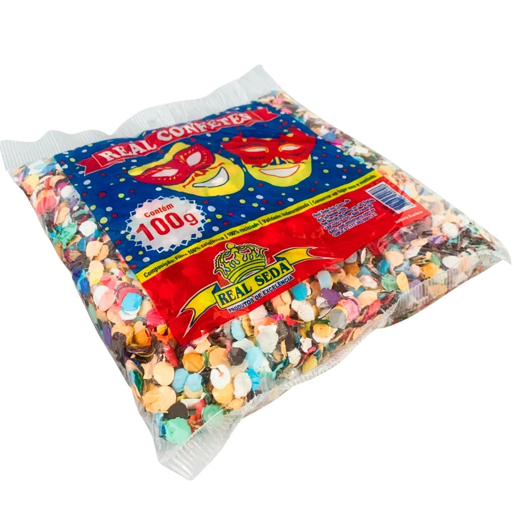 Confete de Carnaval Colorido para Festas 100g