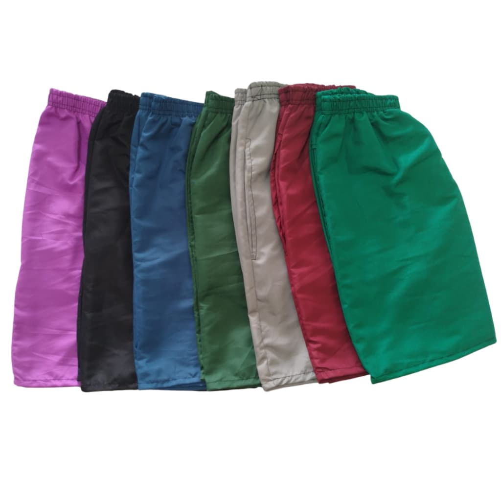 3 Bermudas Masculinas Tactel 3 Bolsos Short Calção Futebol Academia Corrida Treino Musculação - KIT C/3