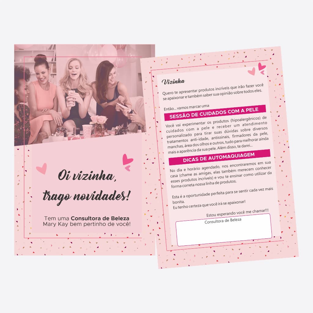 Pct 50 und Folheto Carta para Vizinha Mary Kay