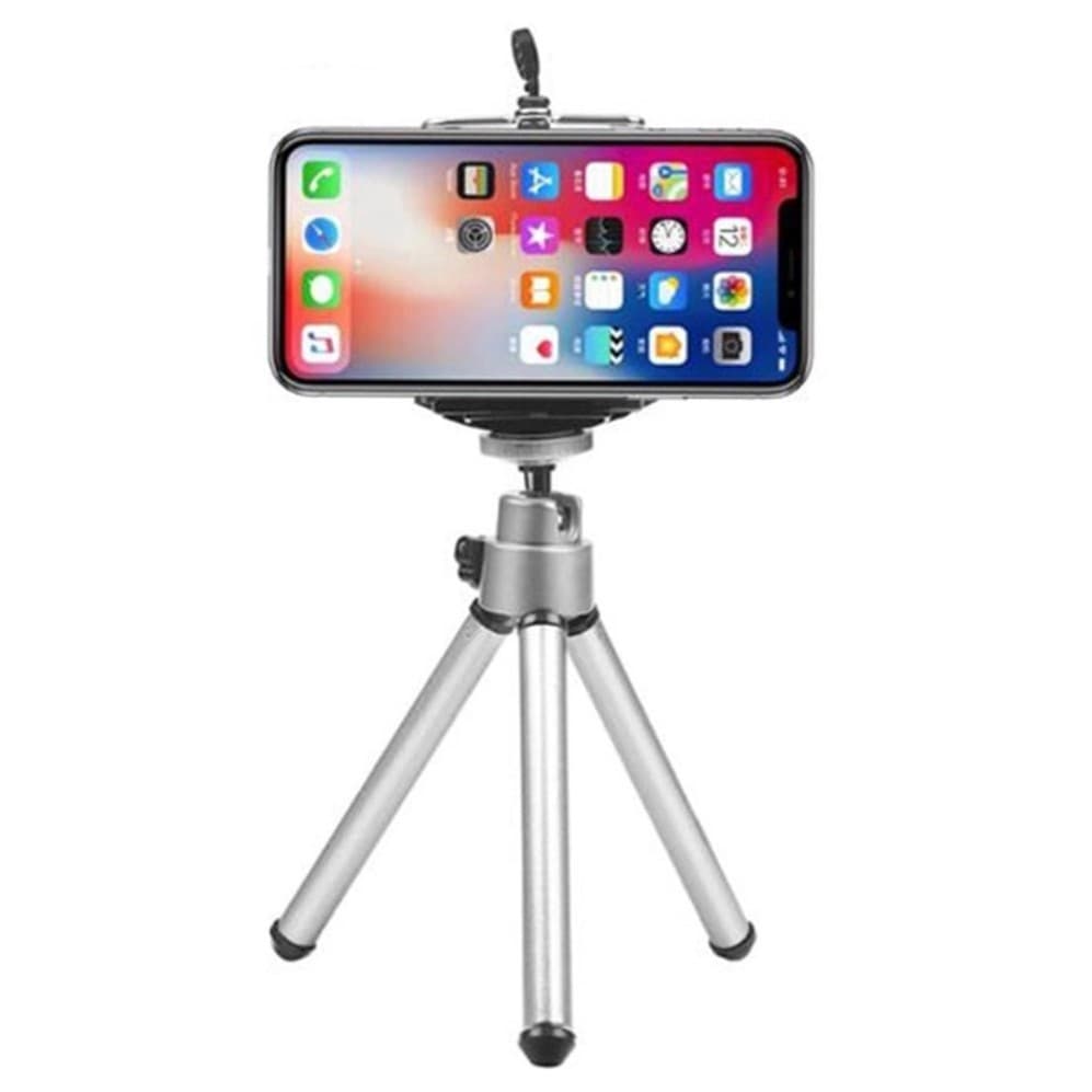 Mini Tripé de mesa Rosca Universal Com adaptador Suporte Celular