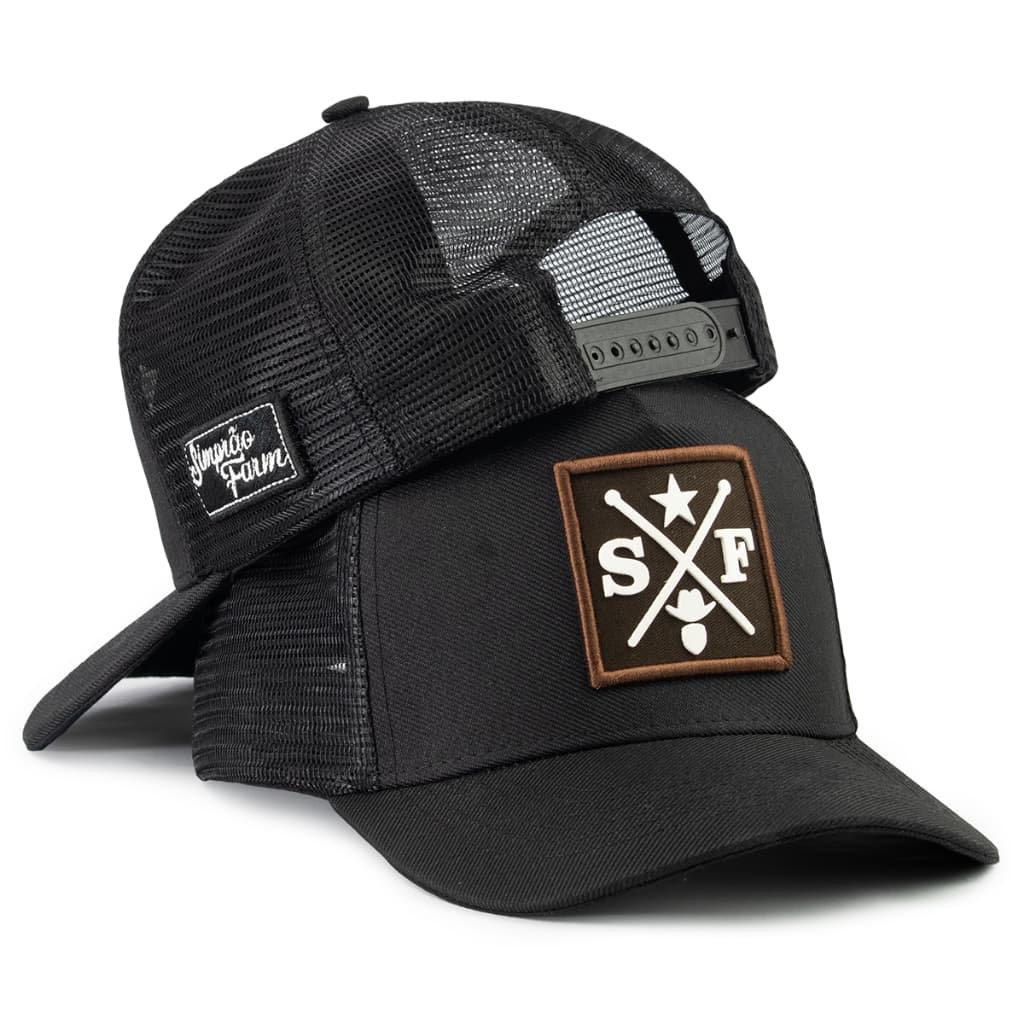 Boné Trucker Country Simpão Farm Muladeiro Masculino Feminino Aba Curva Tela Respiravel Premium