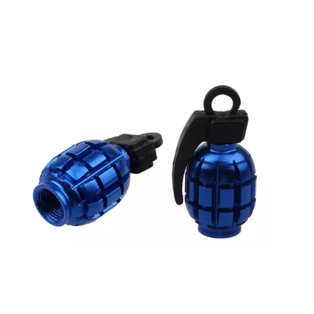 Par de Pino Para Válvula Pneu Moto Ou Carro  Bicicleta Alumínio Modelo Azul Verde Dourado Vermelho Prata