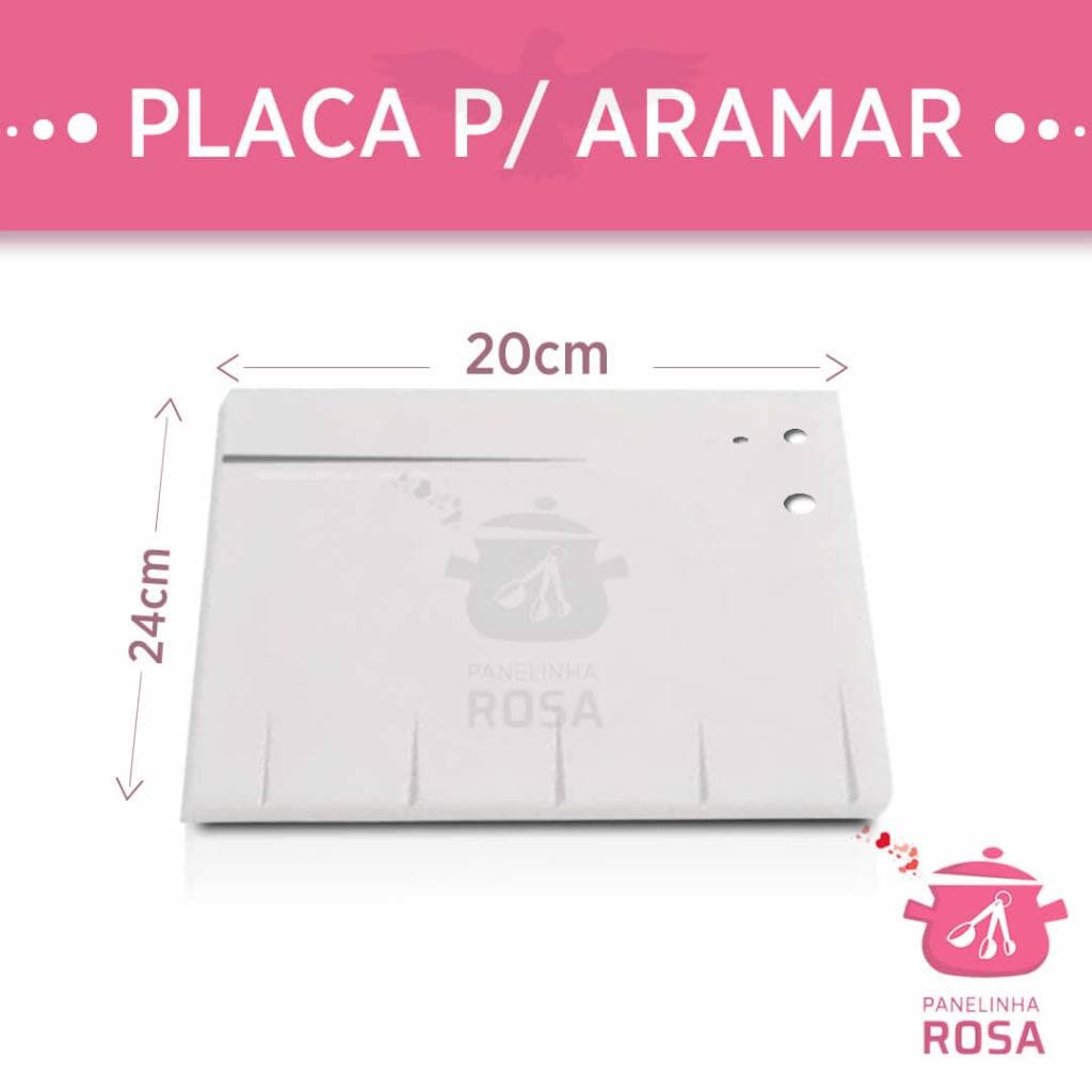 Placa de Aramar flores e folhas nas Asteas dá solrac. Na cor Branco