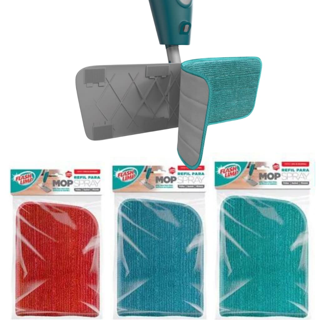 Refil Para Rodo Mop Spray Almofada Microfibra Original-Esfregões
