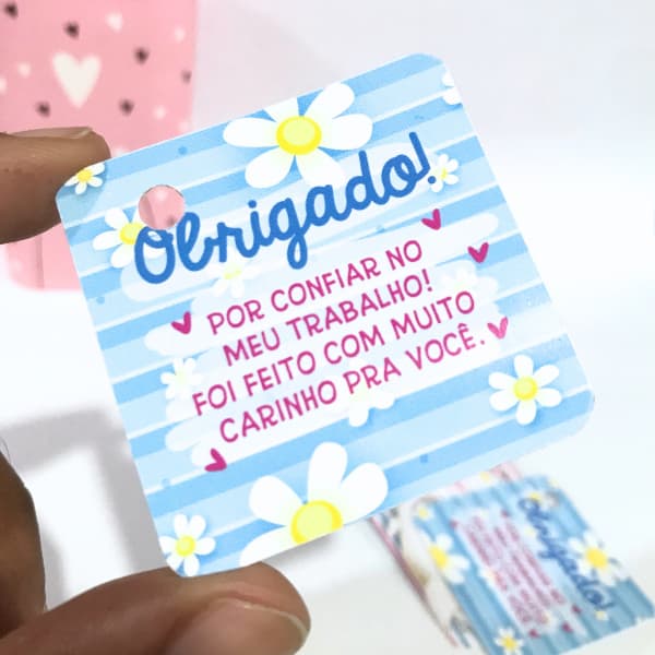 20 Tag para embalagem Empresa Loja Cartão de agradecimento ao cliente