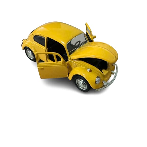 Carrinho Miniatura Fusca VW Classical Beetle 1967 A e B Metal Fricção RMZ CITY ORIGINAL Escala 1/36