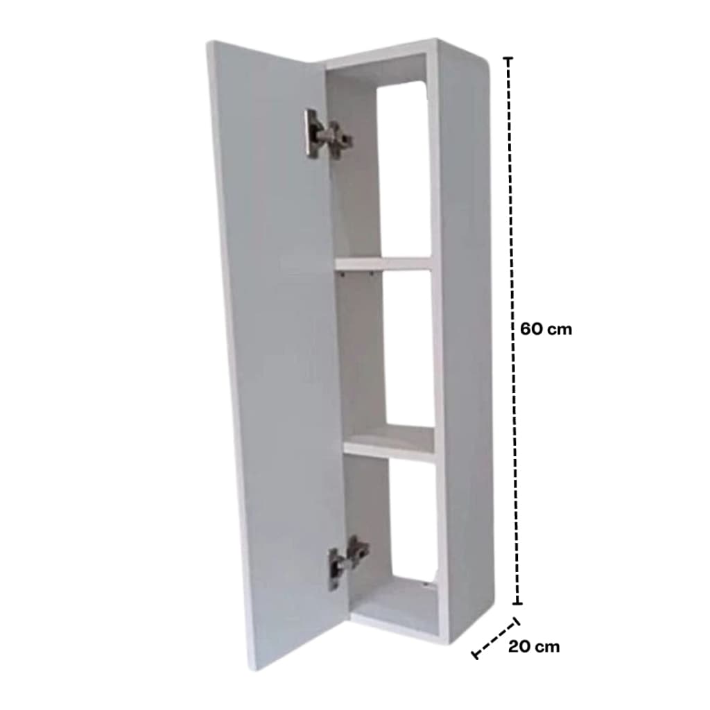 Armário c\Porta Nicho Mdf Branco Banheiro Quarto Toalha Decoração