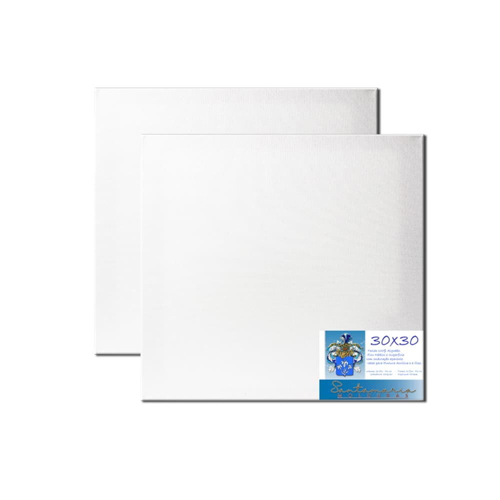 Kit 2 Telas 30x30 Para Pintura Pronta Para Uso 100% Algodão