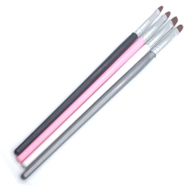 Kit 4 Pincéis Para Unha Gel Alongamento Profissional