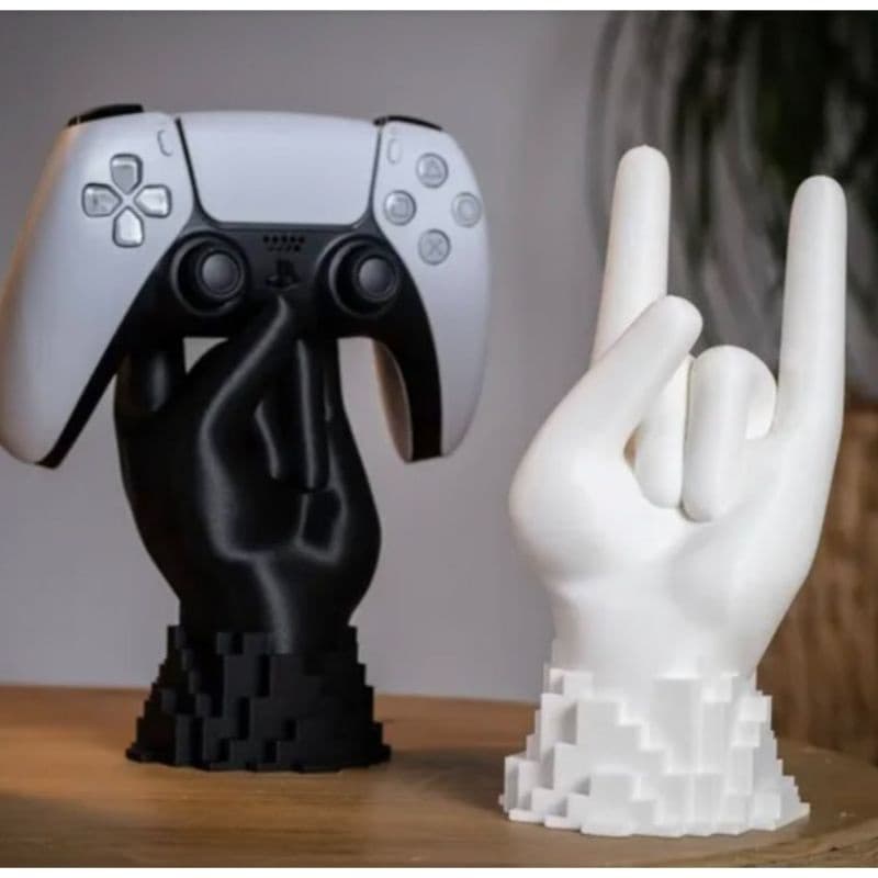 Suporte Controle Xbox, Playstation PS3 PS4 PS5 Nintendo e Celular - Símbolo do Rock