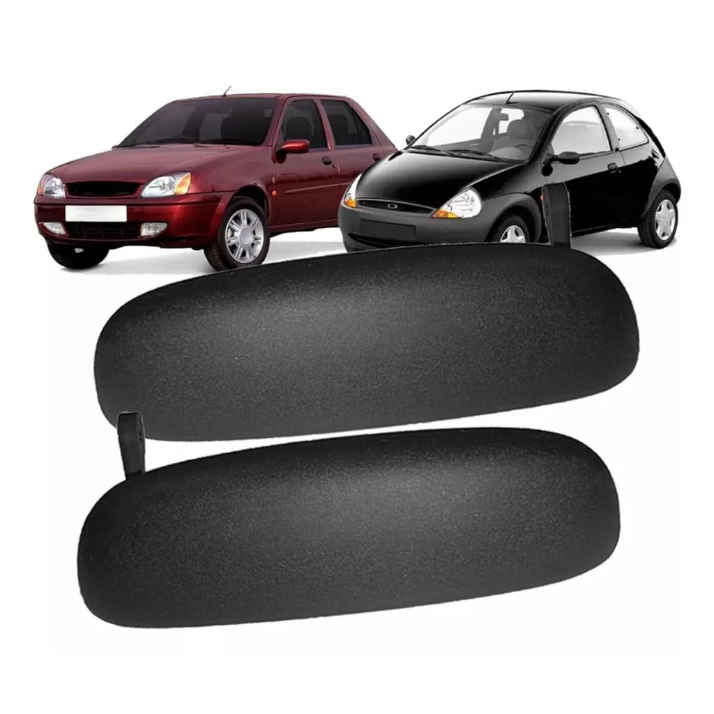 Par Maçaneta Externa Preta Porta Fiesta 1996 A 2002 Ka 1997 A 2004 2005 2006 2007 Courier 1997 1998  2011 2012 2013