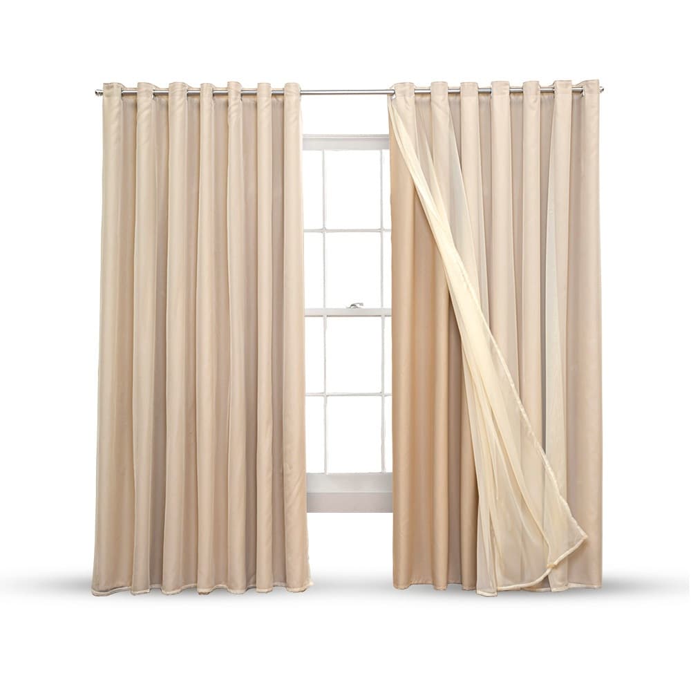 Cortina Blackout Tecido 2,80 x 1,70 Metros Com Voil sala e quarto