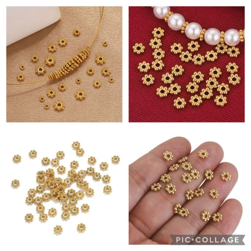 Separador de Miçangas MARGARIDA 170 PEÇAS T 4MM Espaçador Entremeio para pulseira Artesanal DIY