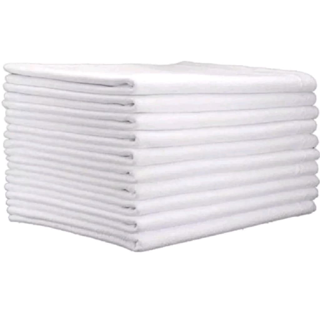 Pano Pé de Galinha Kit com 20 panos 100% Algodão Branco - Santa Margarida