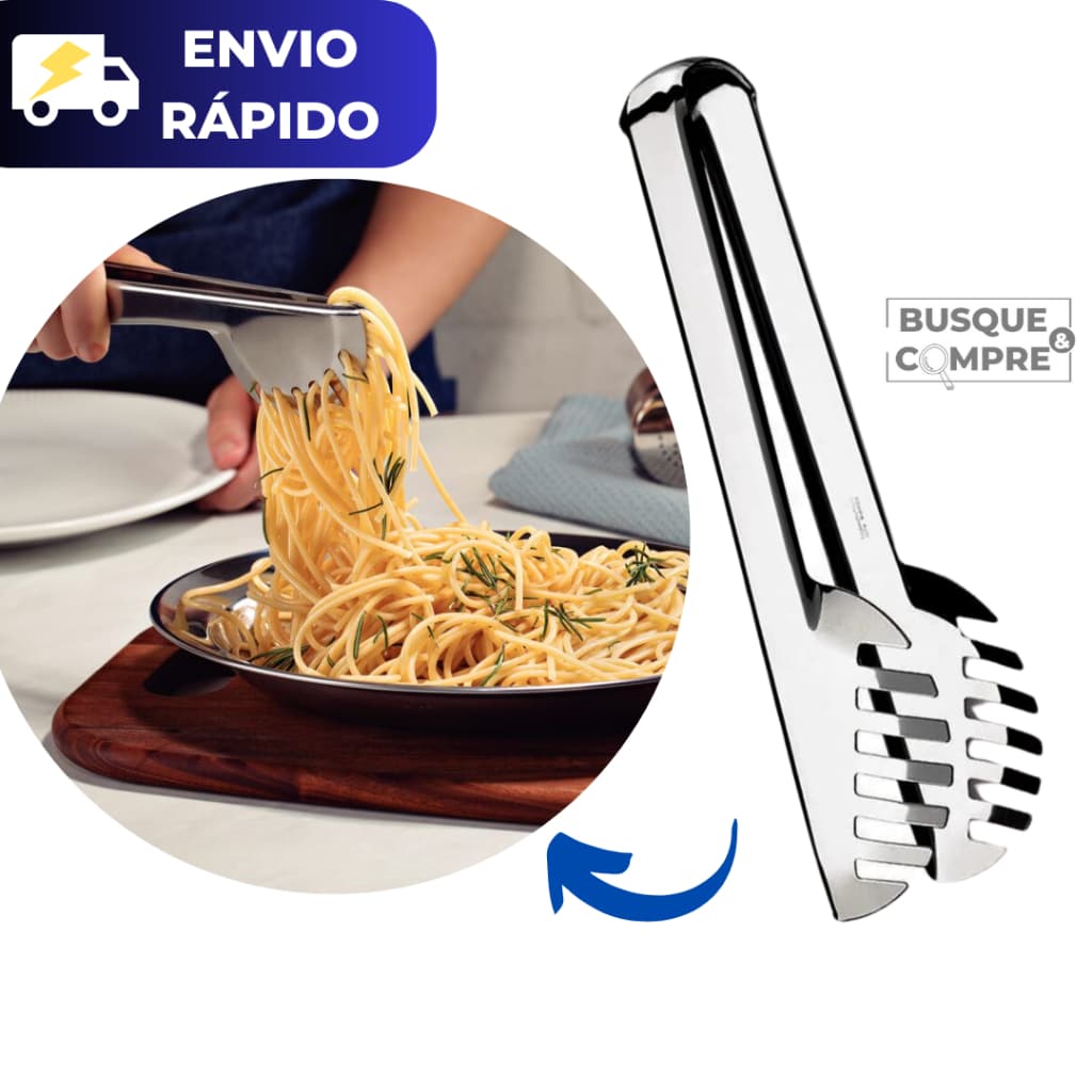 Pegador de Massa Serrilhado de Aço Inox para Churrasco Petiscos Salame Salada Carne Massas Cozinha