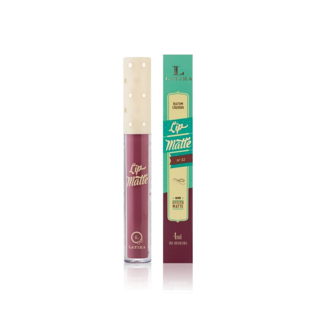 Batom Latika Lip Matte Líquido Profissional Cor 32