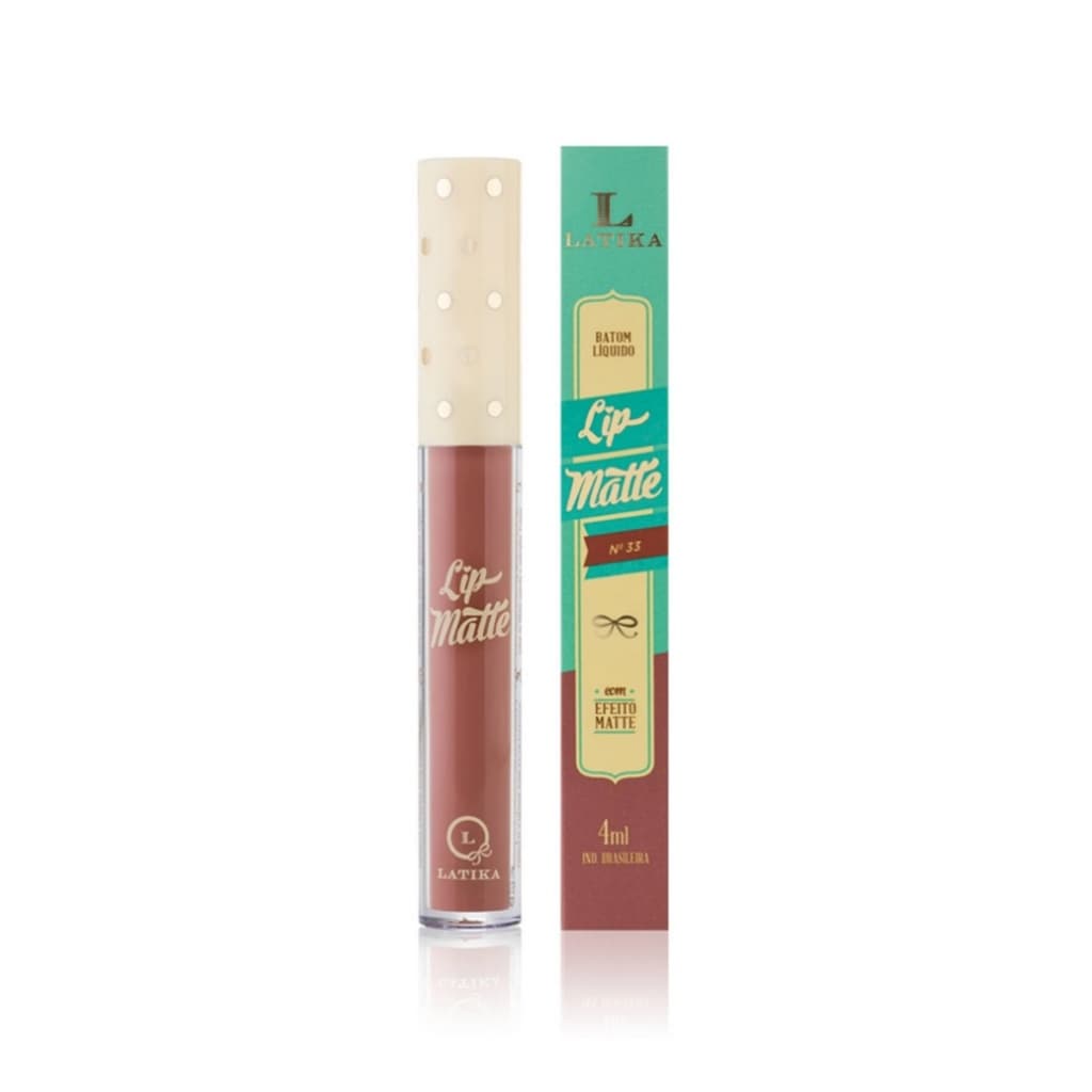Batom Latika Lip Matte Líquido Profissional Cor 33