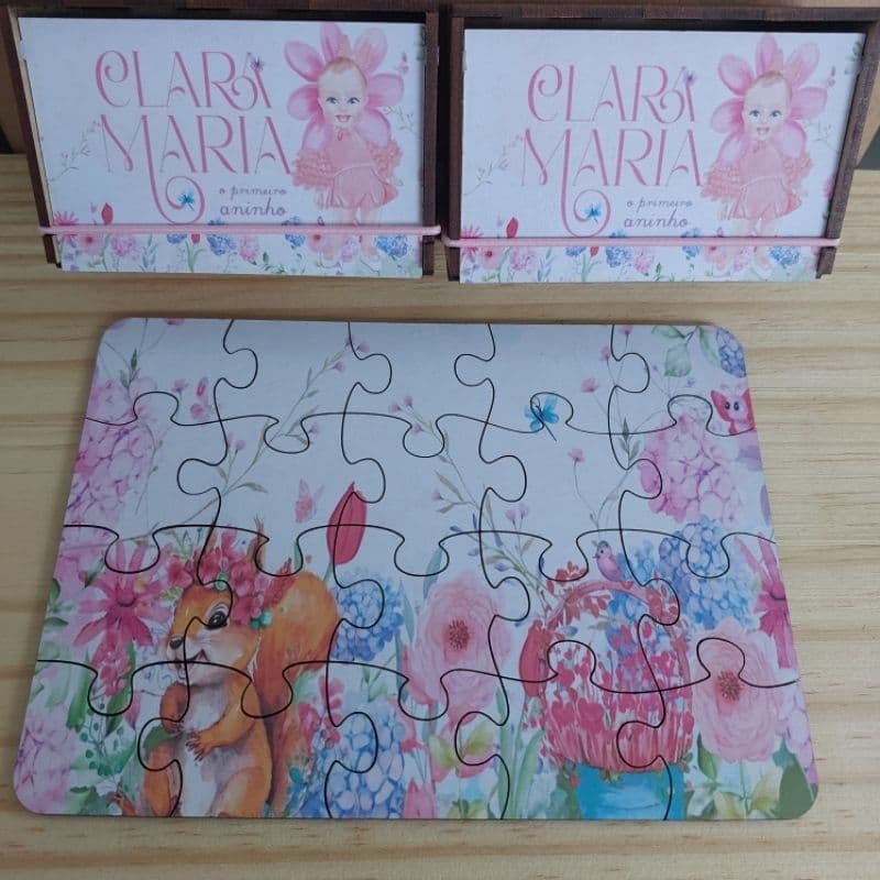 kit 25 quebr@ cabeç@ 20 peças Personalizado na caixa mdf