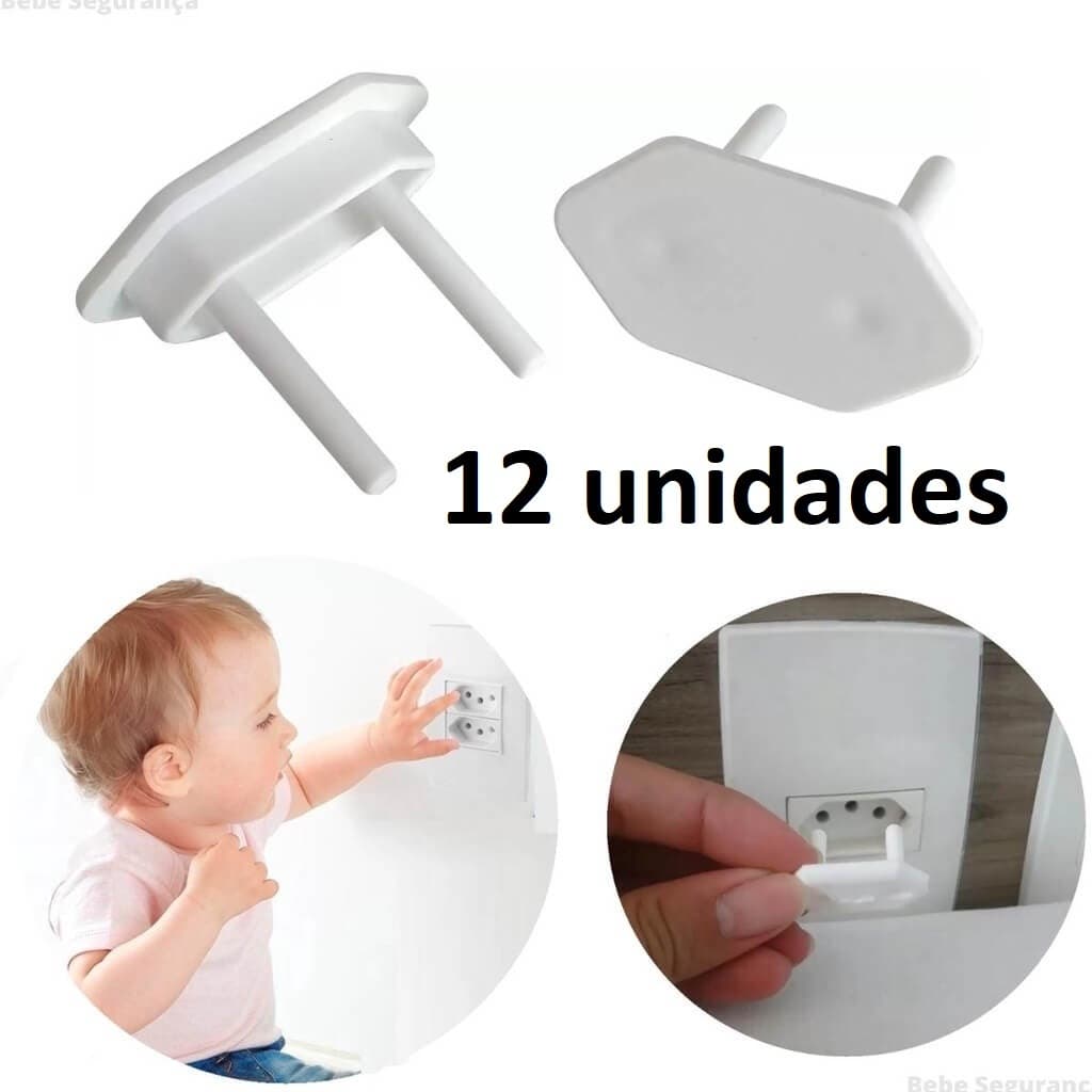 Kit 12 Protetor Tomada Bebê Segurança Contra Choque