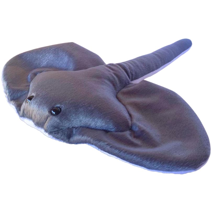 Arraia Do Mar De Pelúcia Cinza 44 Cm Antialérgica