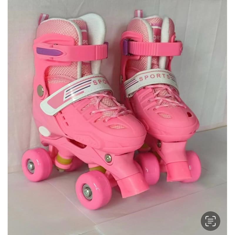 Patins Infantil Roller 4 Rodas + Capacete Proteção Ajustável